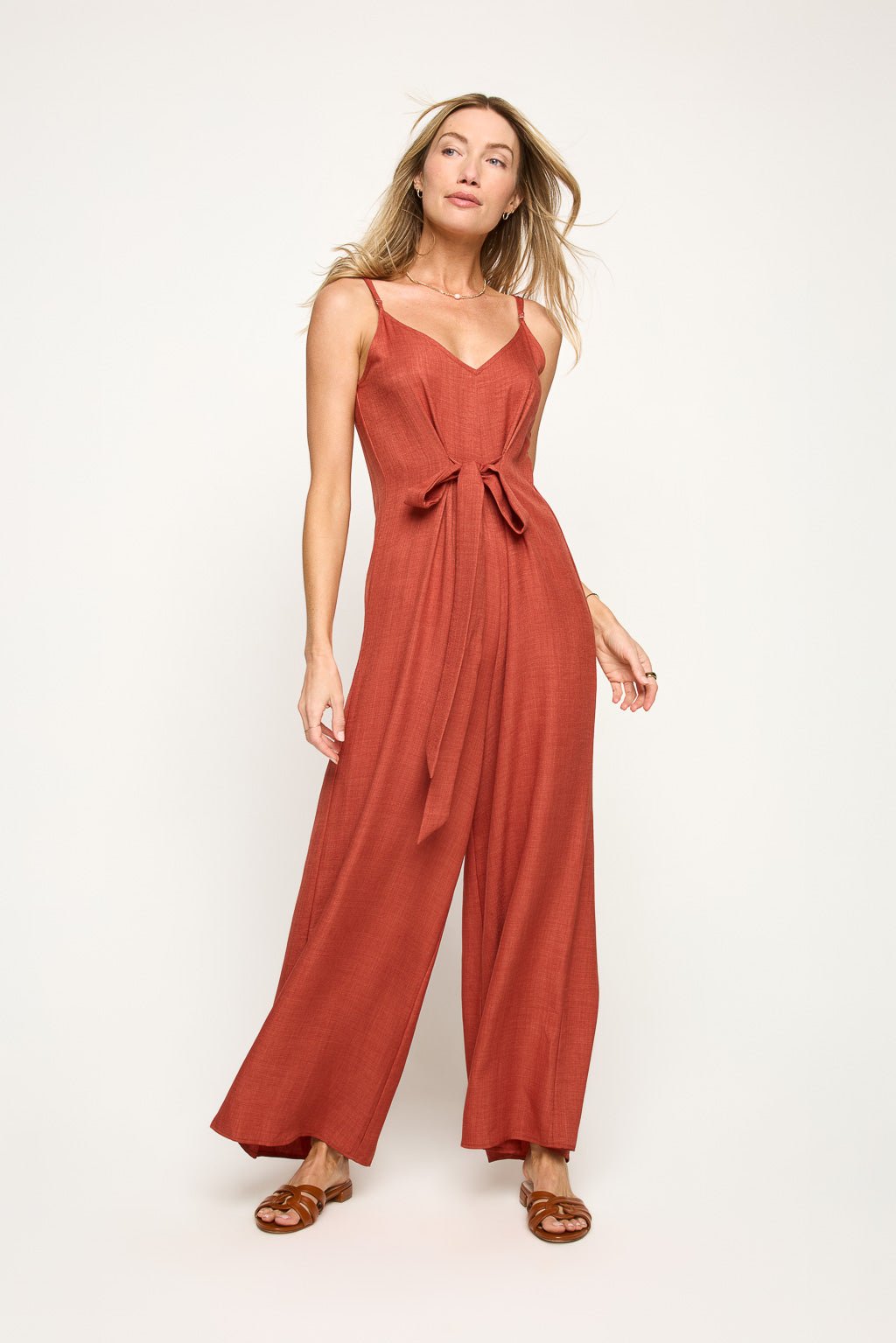 Image of West K Mia Wide Leg Jumpsuit Rust