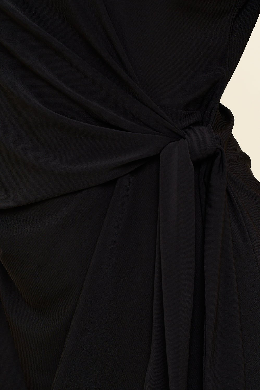Image of West K Sana Sie Tie Waist Short Dress Black