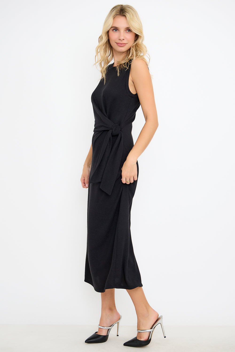 Image of West K Seraphina Side - Tie Knit Maxi Dress Black