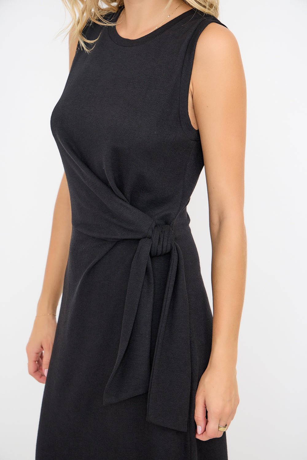Image of West K Seraphina Side - Tie Knit Maxi Dress Black
