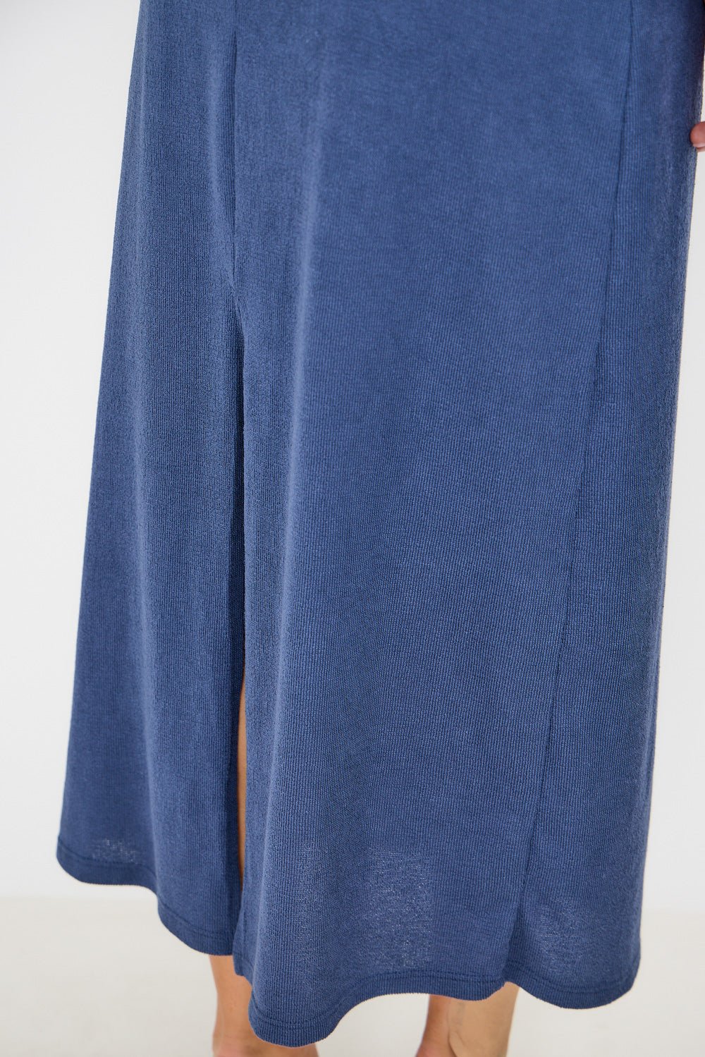 Image of West K Seraphina Side - Tie Knit Maxi Dress Denim Blue
