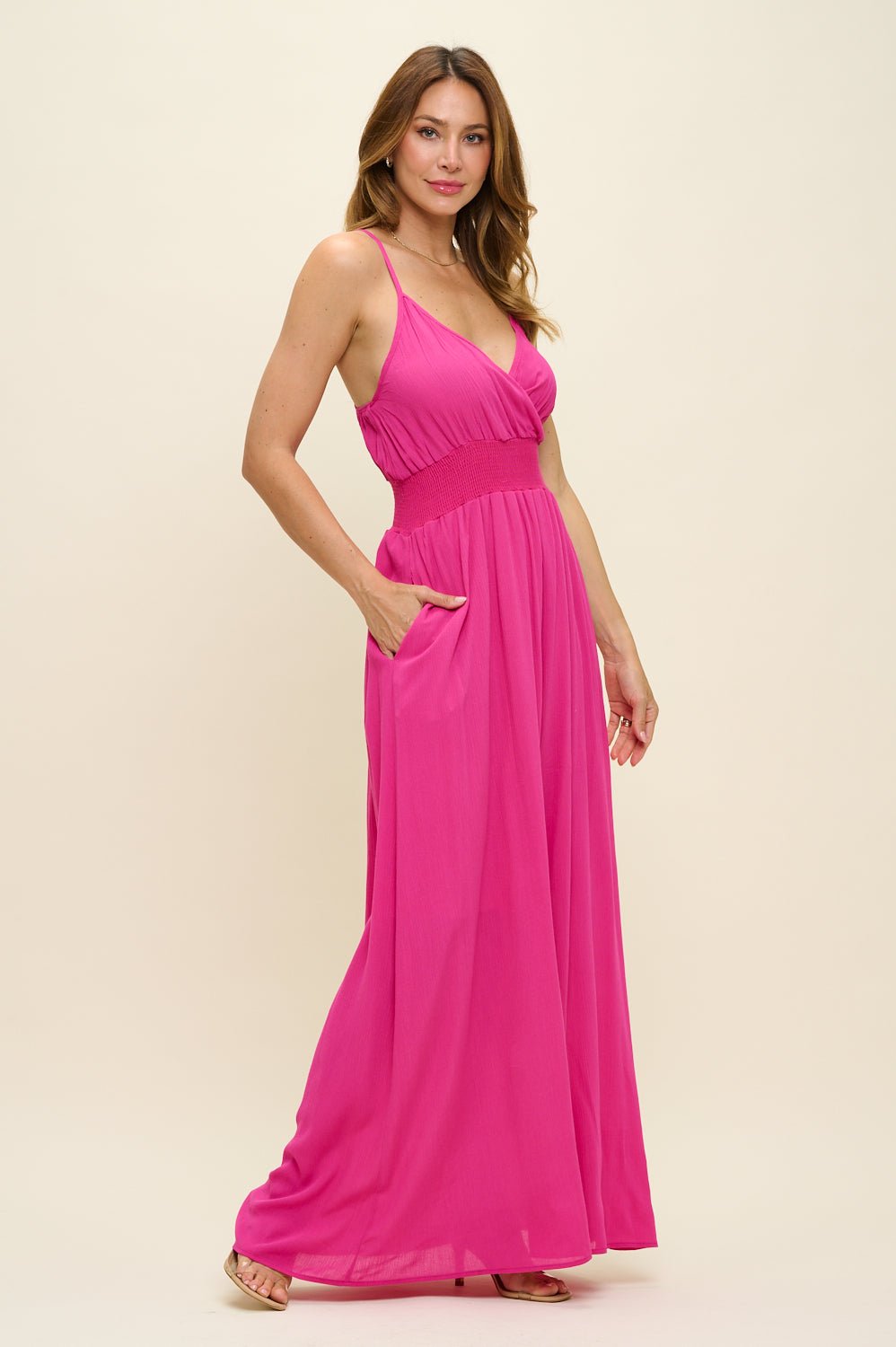 Image of West K Teagan Spaghetti Strap Maxi Dress Red Daisy Floral