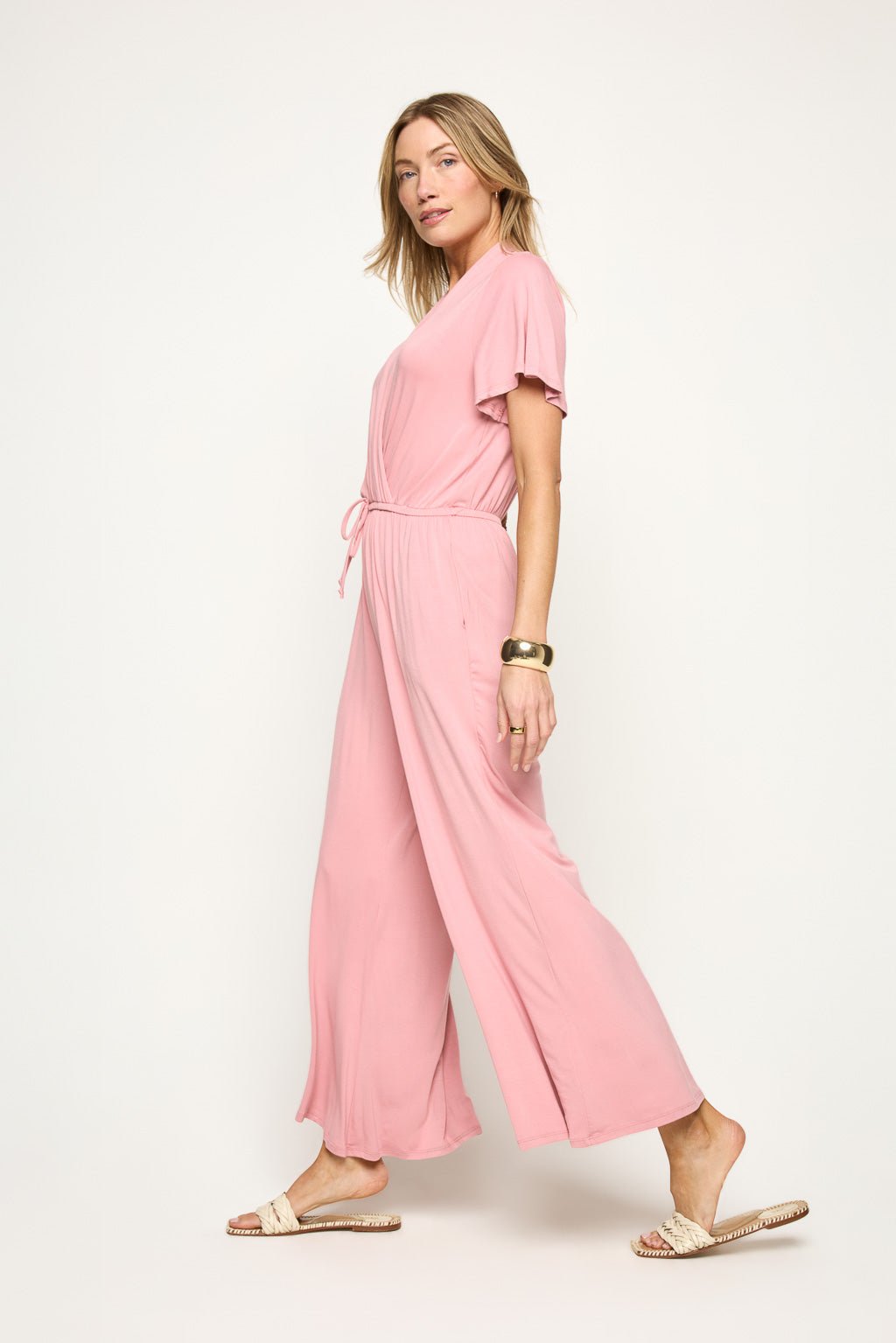 Image of West K Tiffany Knit Jumpsuit Dusty Pink