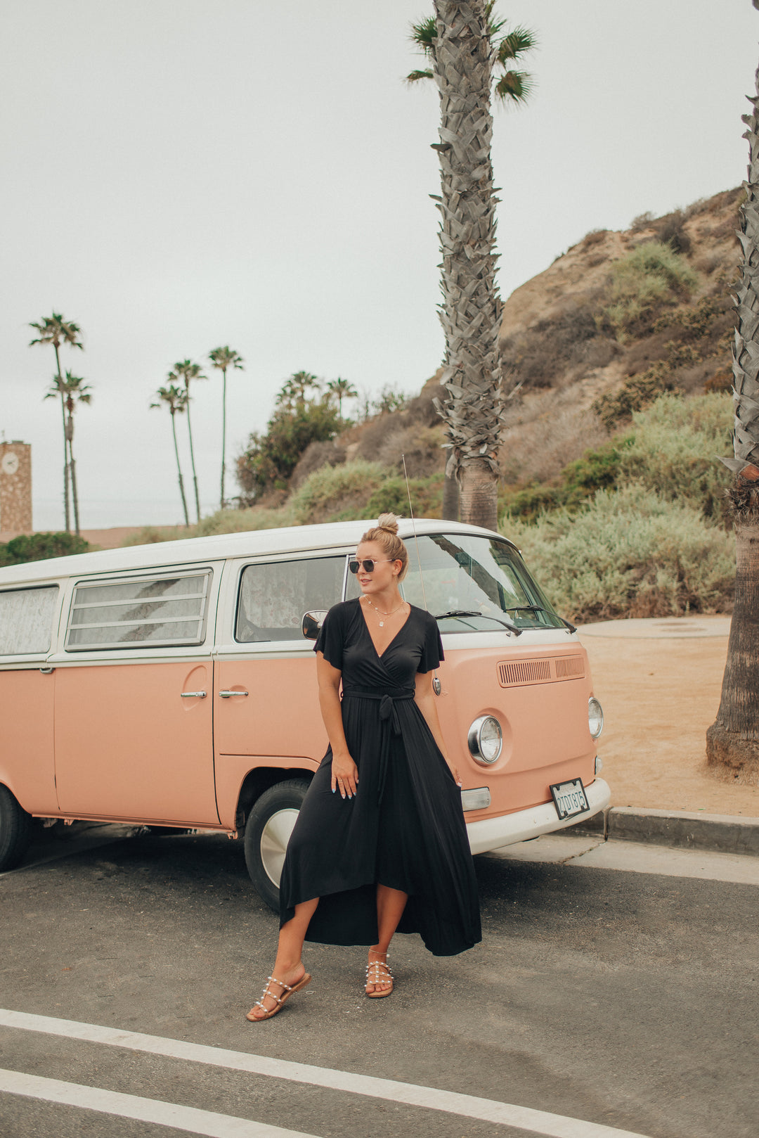 Georgia Faux Wrap Knit Dress