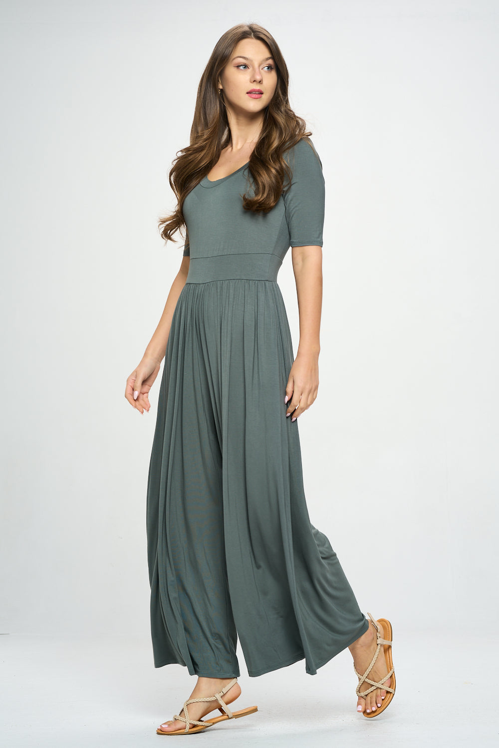 Jana Solid Knit Jumpsuit