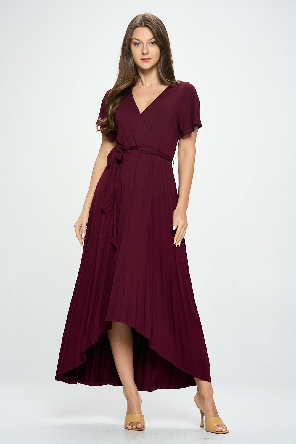 Georgia Faux Wrap Knit Dress