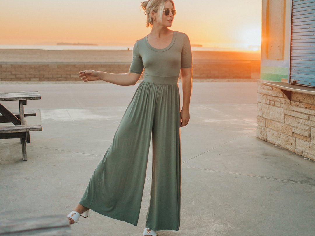 Jana Solid Knit Jumpsuit