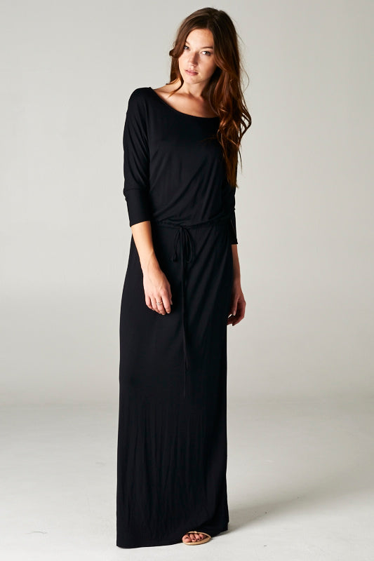 Mackenzie Dolman Sleeve Boyfriend Knit Maxi