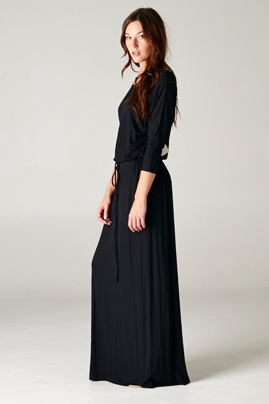 Mackenzie Dolman Sleeve Boyfriend Knit Maxi