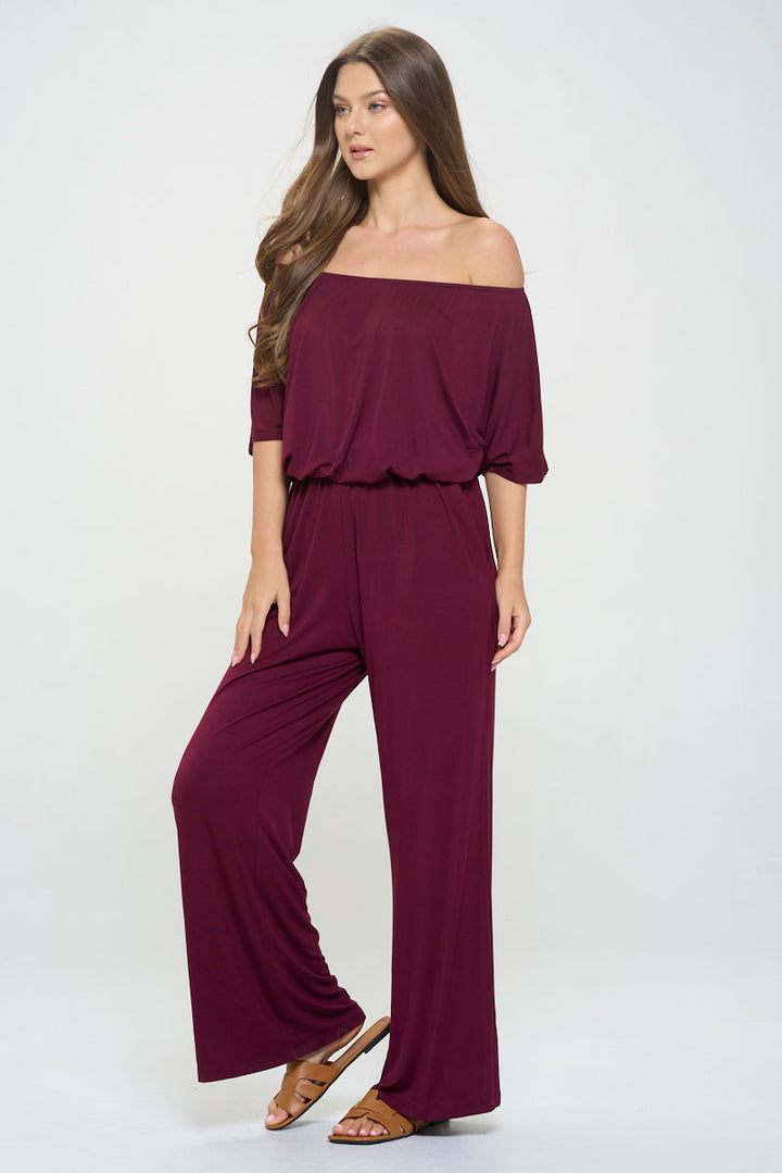 Joy Off The Shoulder Wide Leg Jumpsuit