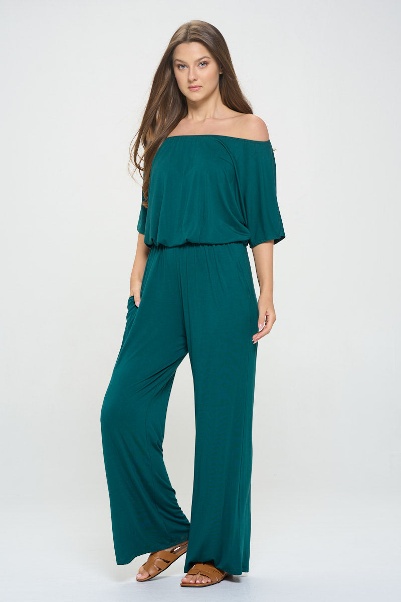 Joy Off The Shoulder Wide Leg Jumpsuit