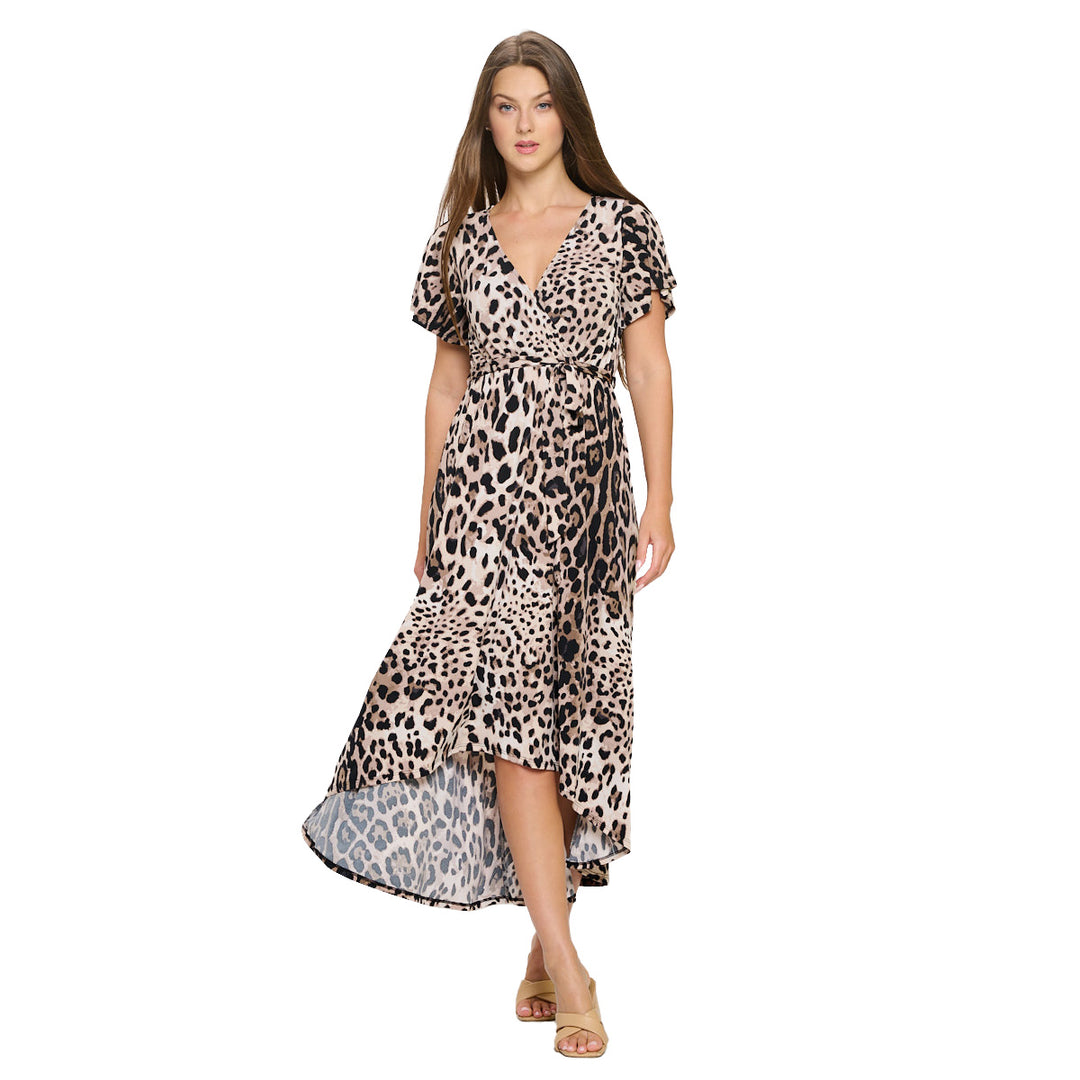 Georgia Faux Wrap Hi-Lo Dress