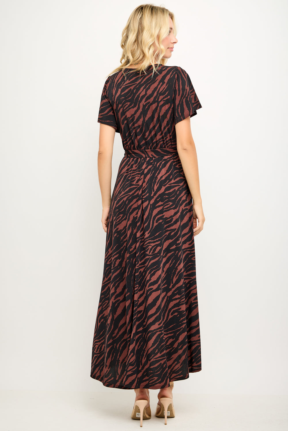 Georgia Faux Wrap Hi-Lo Knit Dress