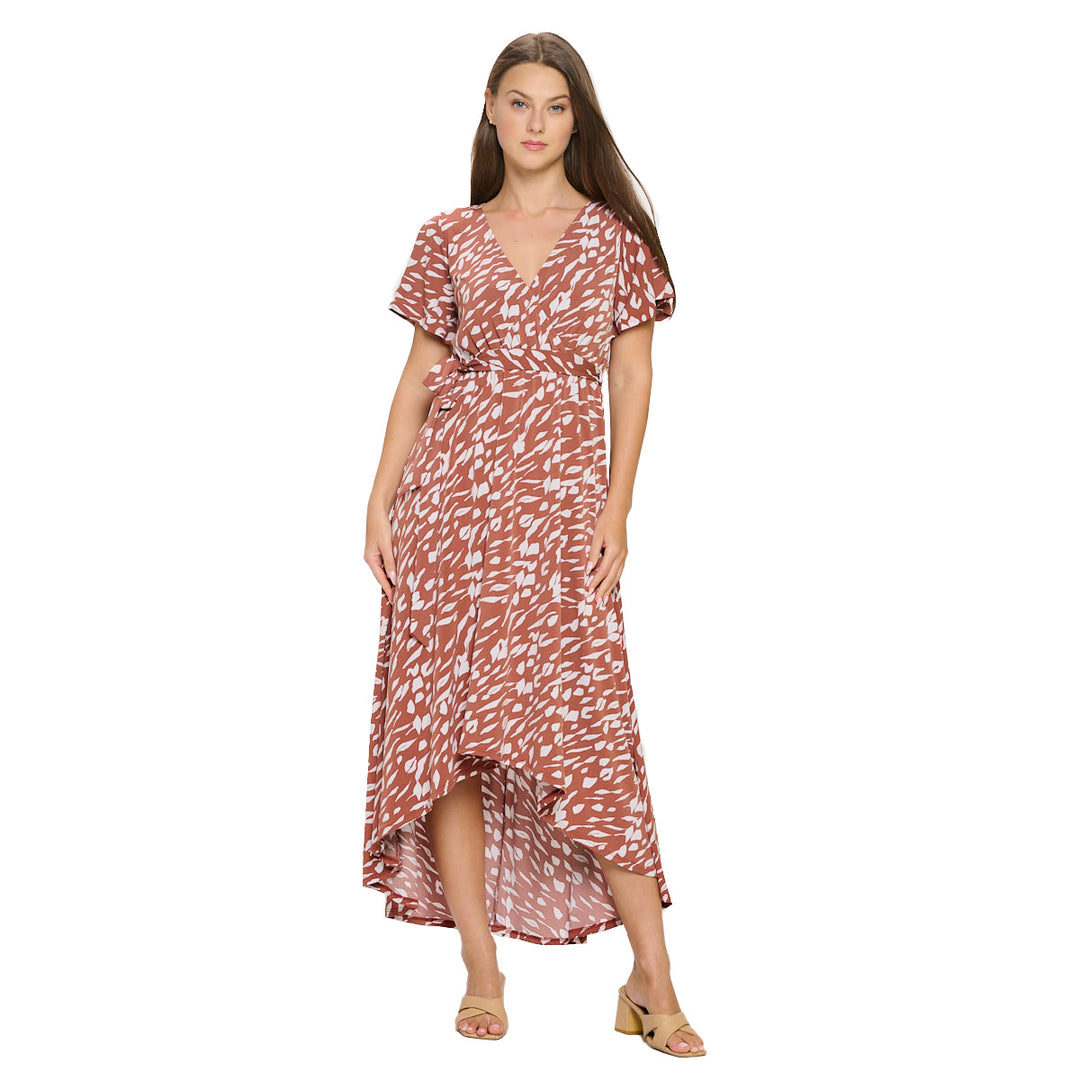 Georgia Faux Wrap Hi-Lo Dress