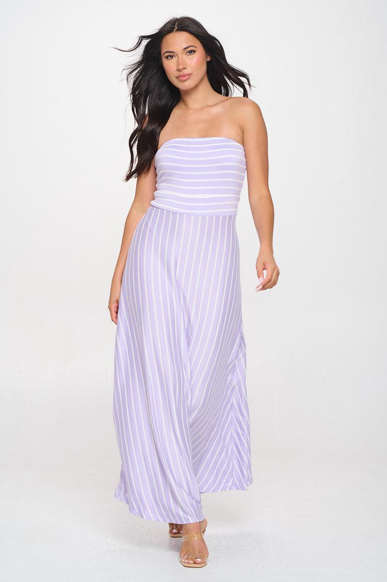 Jones Striped Tube Maxi Dress