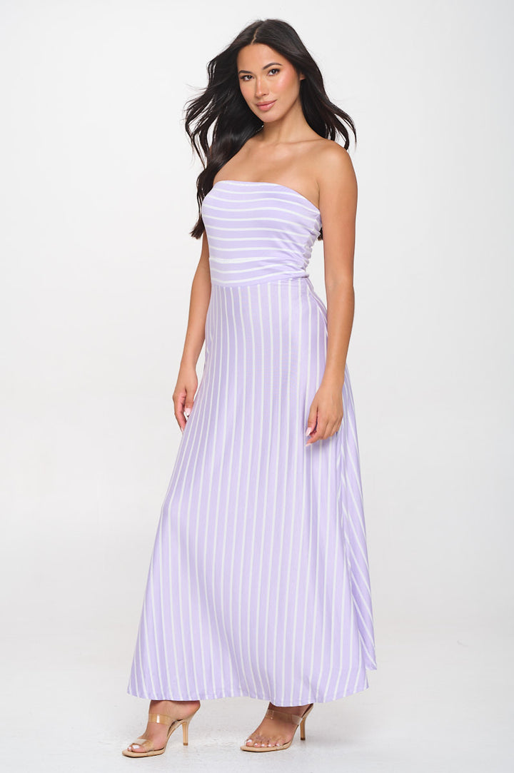 Jones Striped Tube Maxi Dress