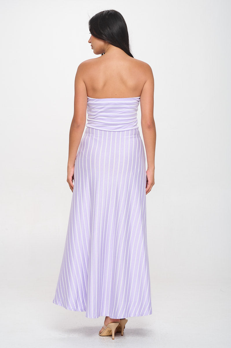 Jones Striped Tube Maxi Dress