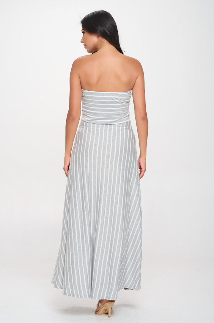 Jones Striped Tube Maxi Dress