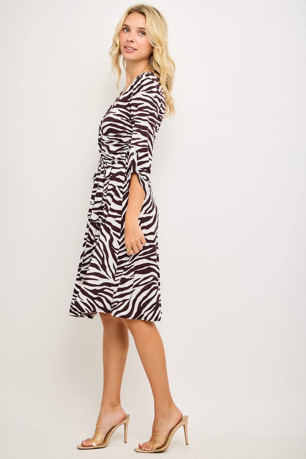 Georgina Faux-Wrap Mini Dress