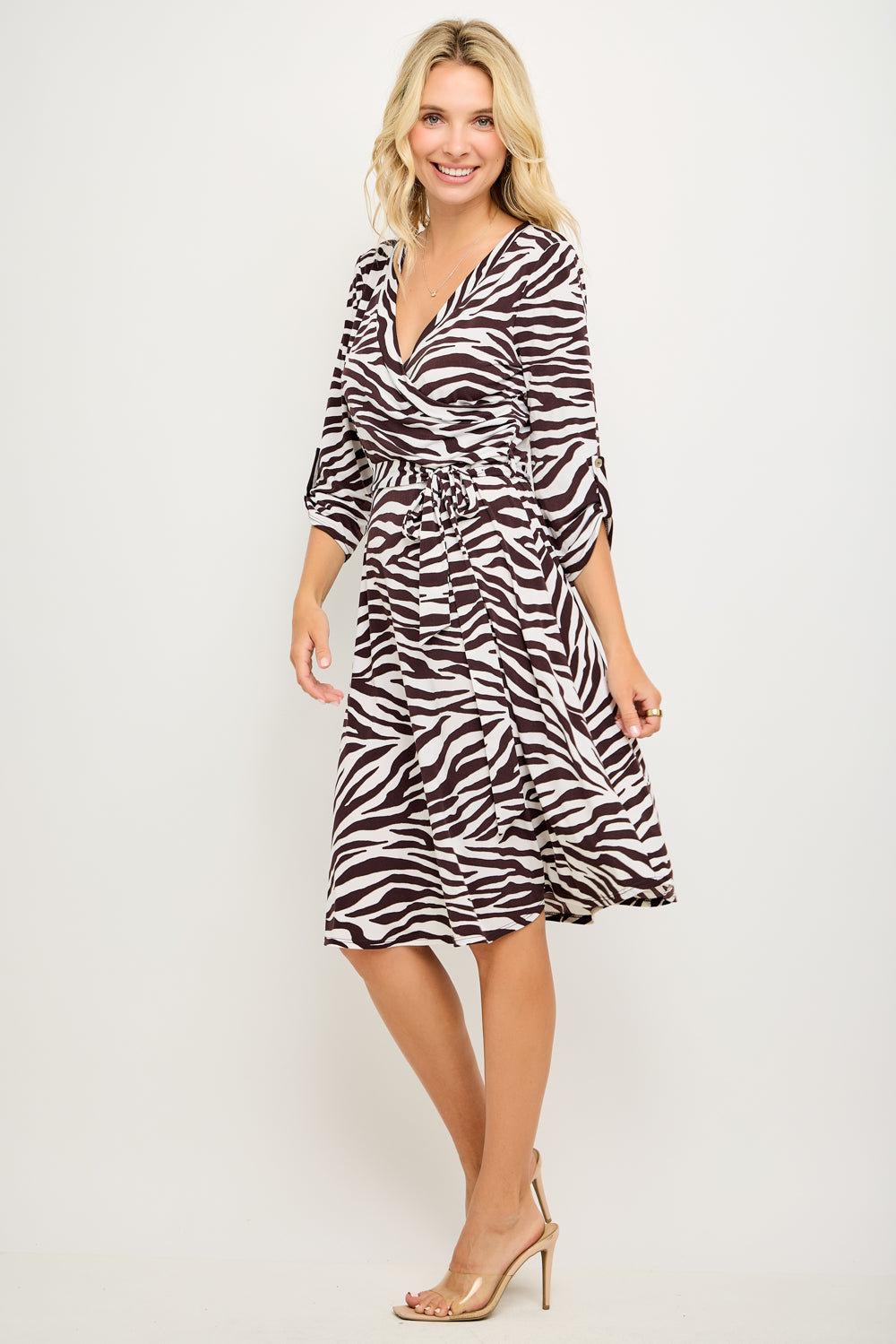 Georgina Faux-Wrap Mini Dress