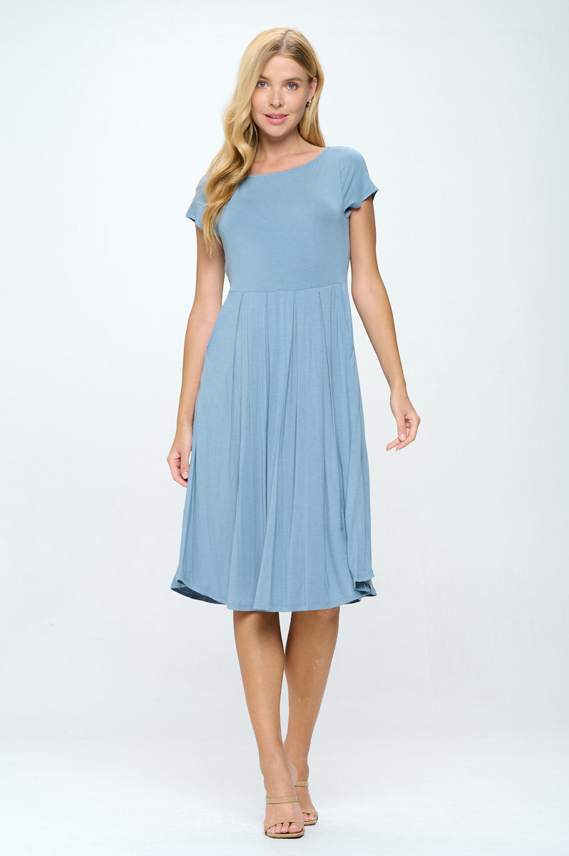 Claris A-line Knit Dress with Pockets