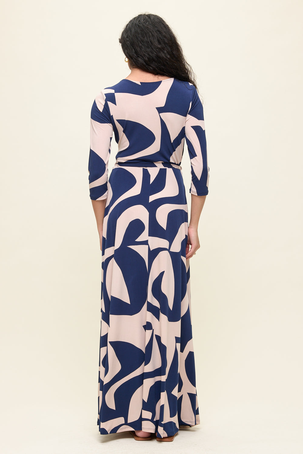 Grace Faux-Wrap Maxi Dress with Tie Waist