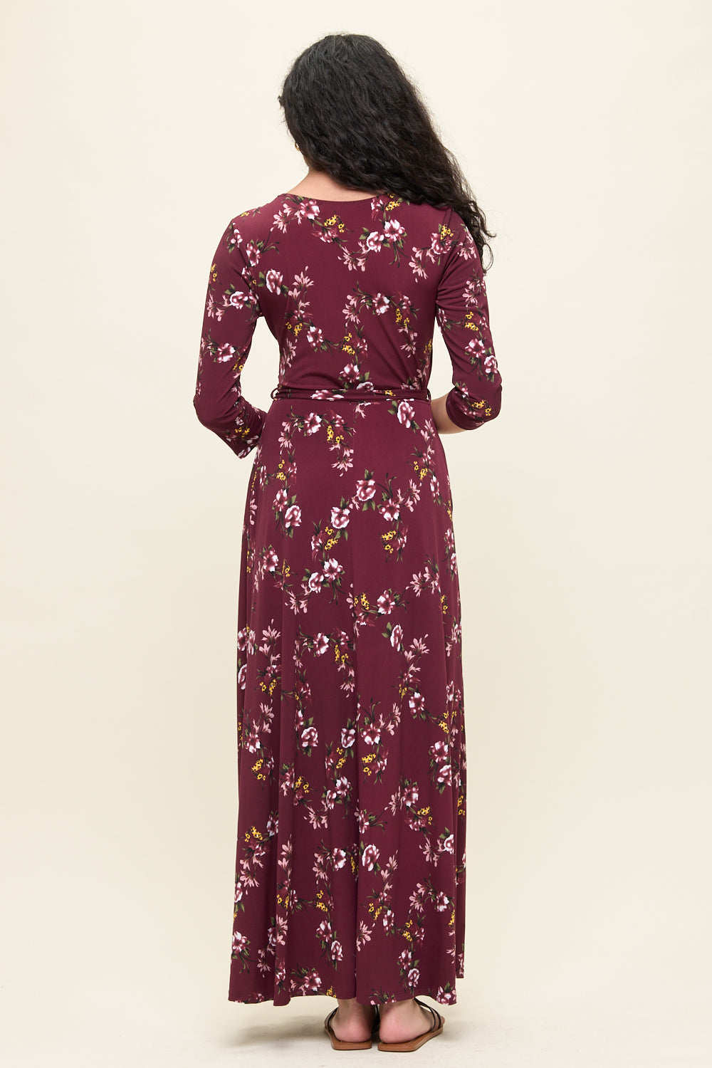 Grace Faux-Wrap Maxi Dress with Tie Waist