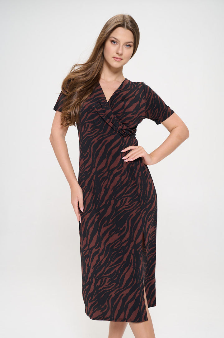 Jocelyn Side Ruched Midi Dress