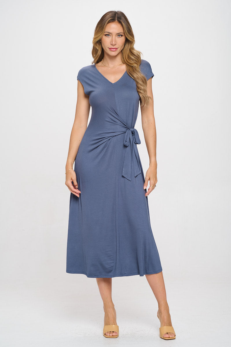 Cameron Side Tie Midi Dress