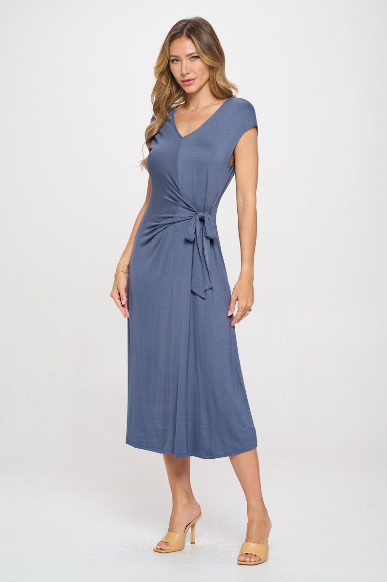 Cameron Side Tie Midi Dress