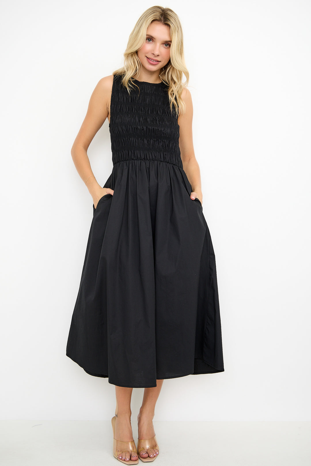 Ruby Daydream Smocked Midi Dress