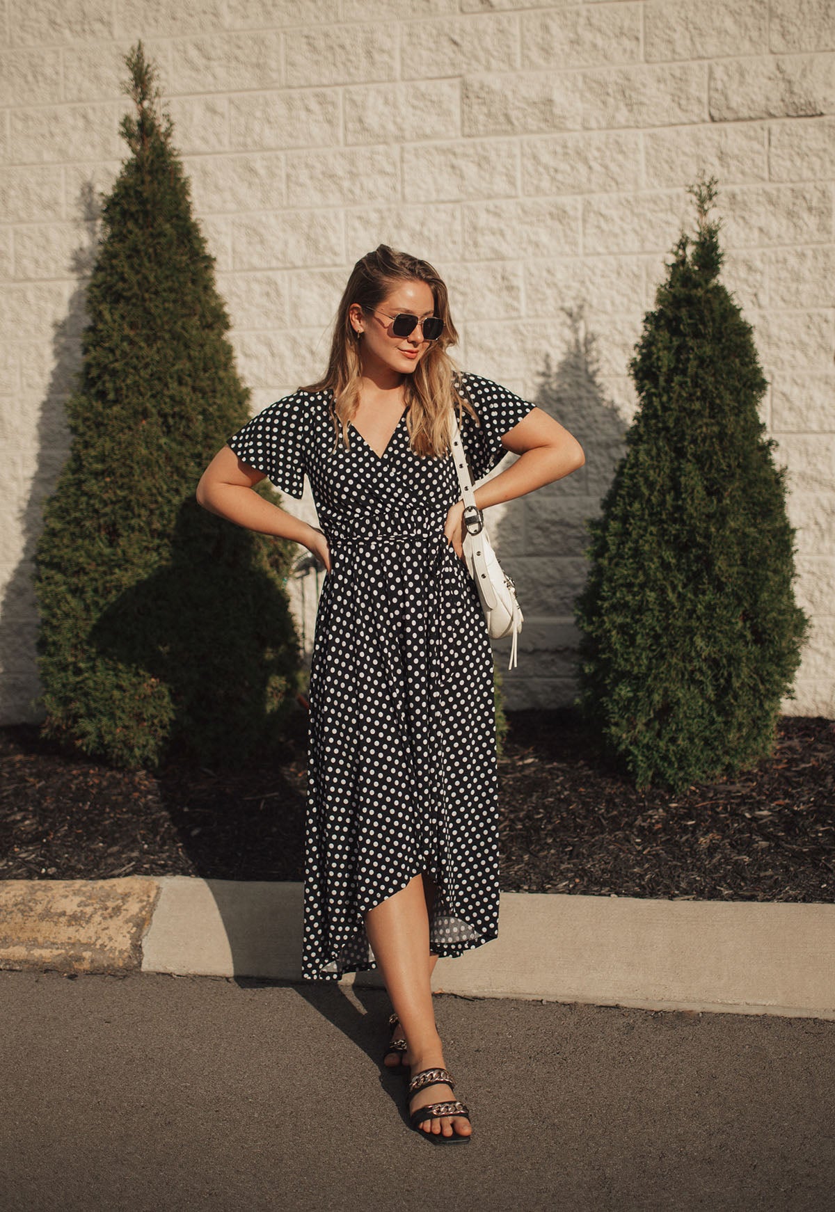 Georgia Faux Wrap Hi-Lo Dress