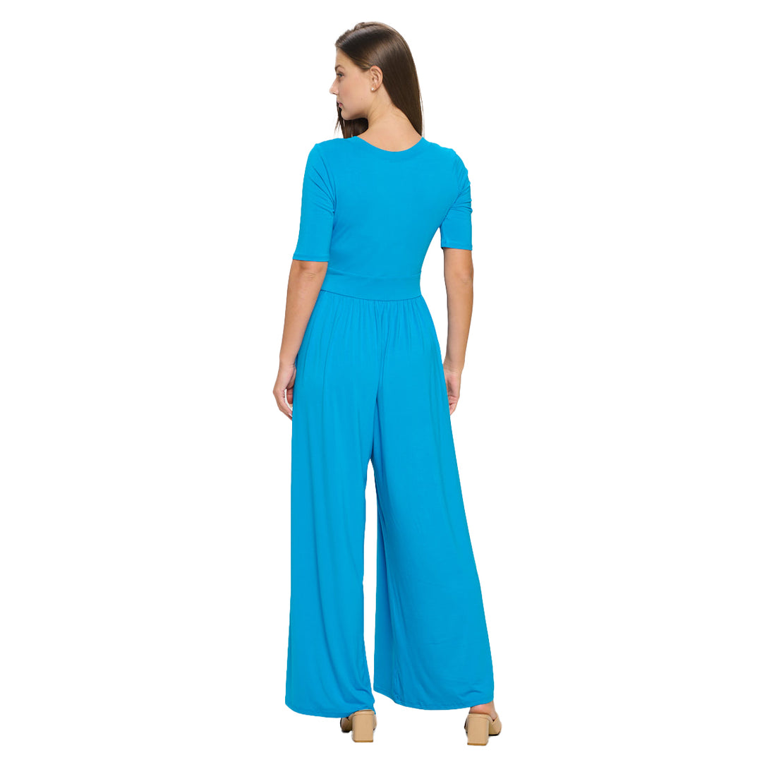 Jana Short Sleeve Knit Jumpsuit