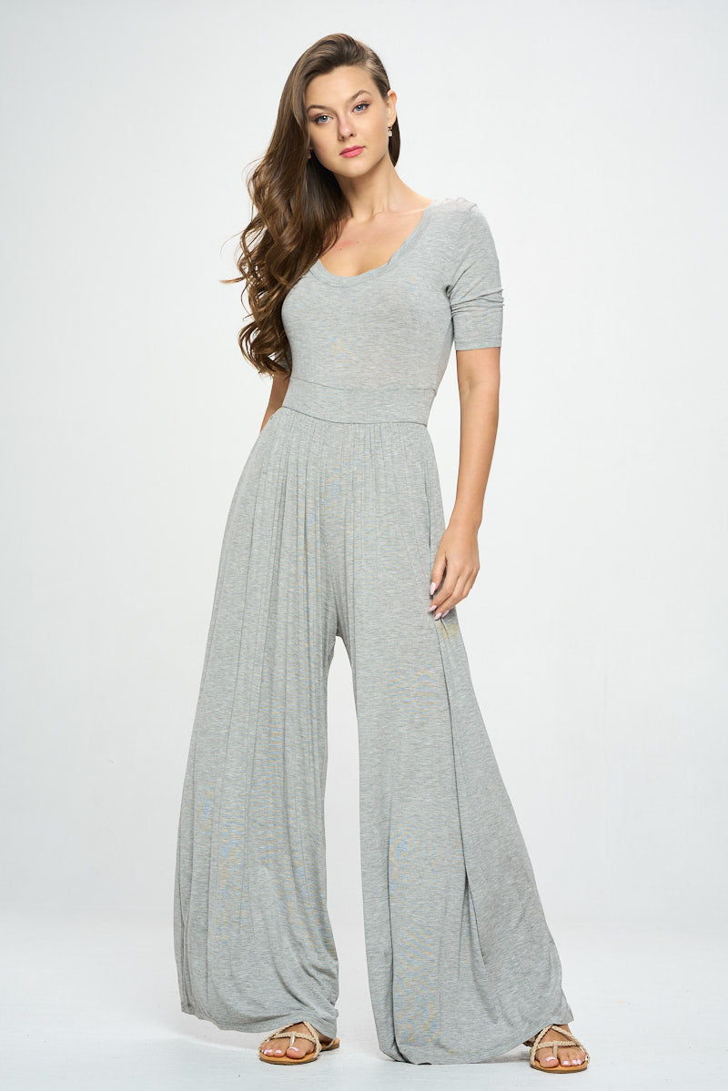 Jana Short Sleeve Knit Jumpsuit