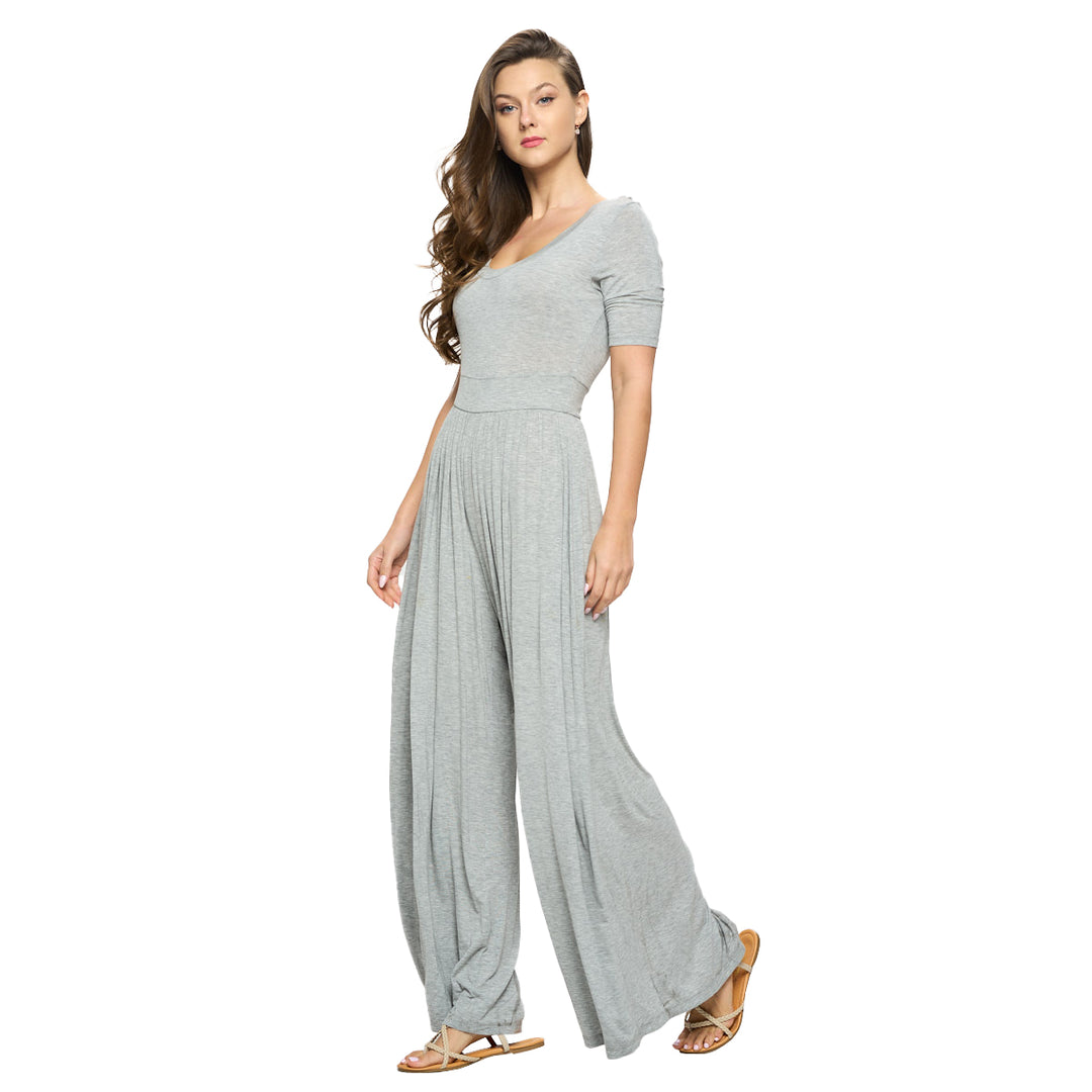 Jana Short Sleeve Knit Jumpsuit