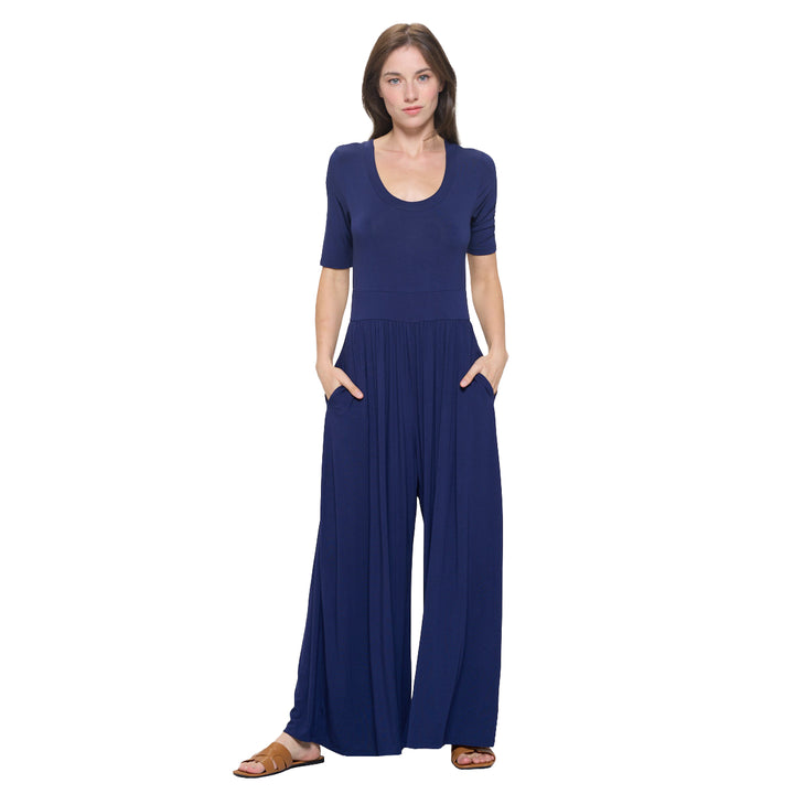 Jana Short Sleeve Knit Jumpsuit