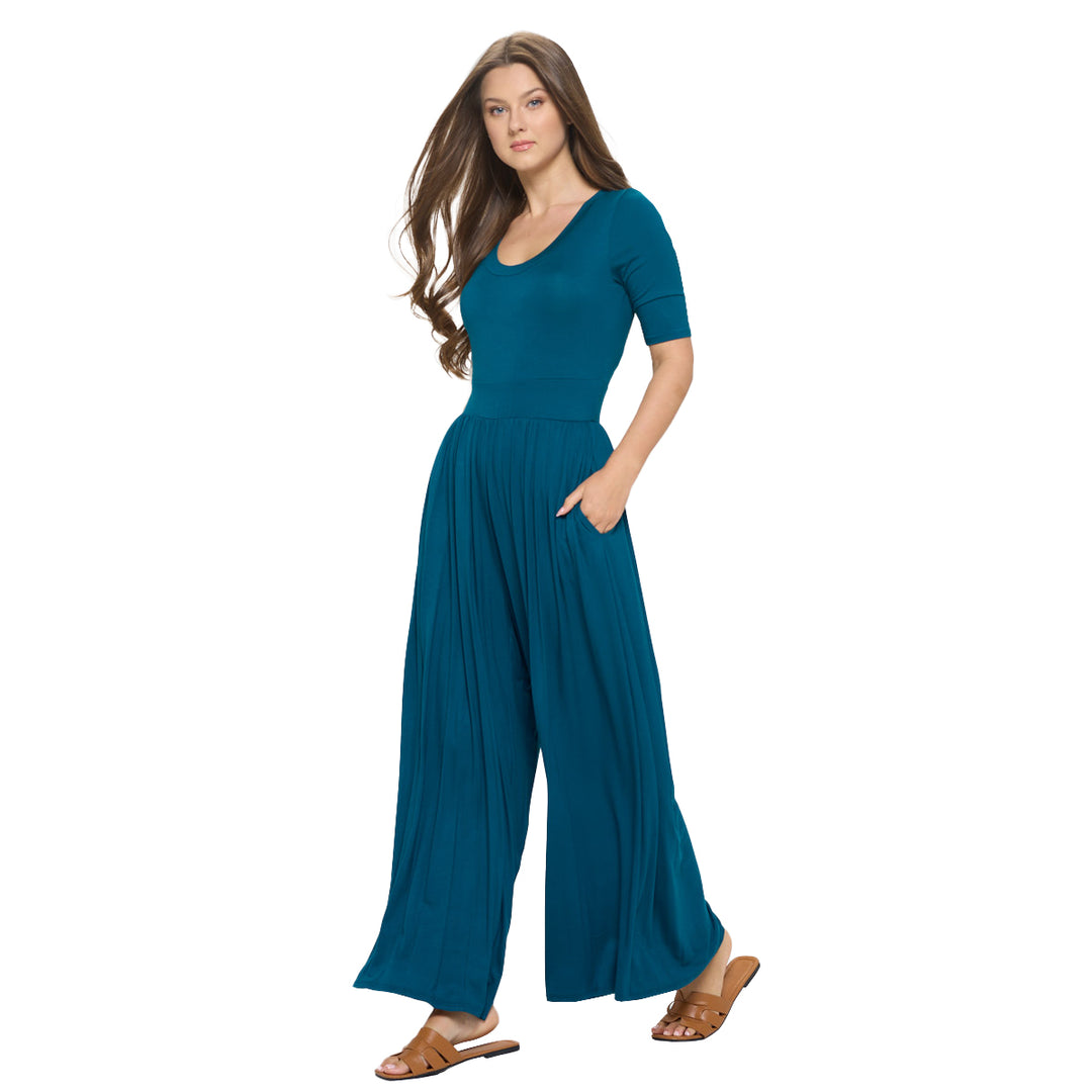 Jana Short Sleeve Knit Jumpsuit