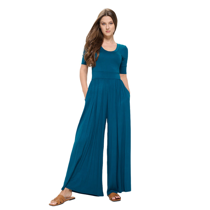 Jana Short Sleeve Knit Jumpsuit