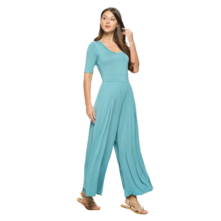 Jana Short Sleeve Knit Jumpsuit