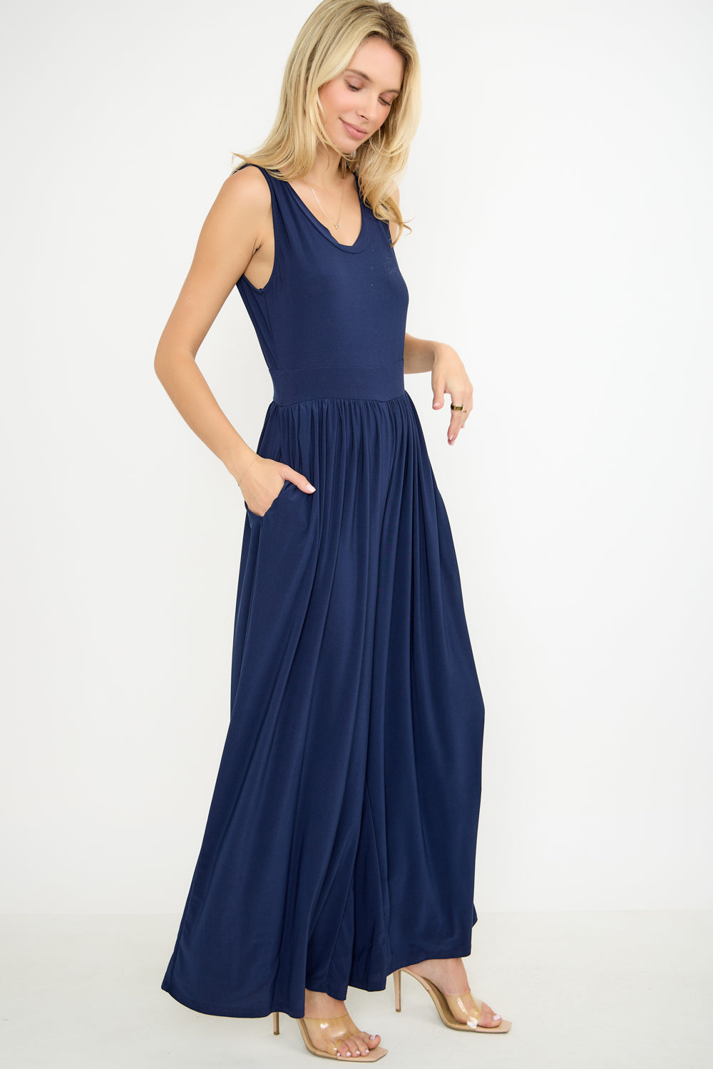 Janina Sleeveless Knit Jumpsuit