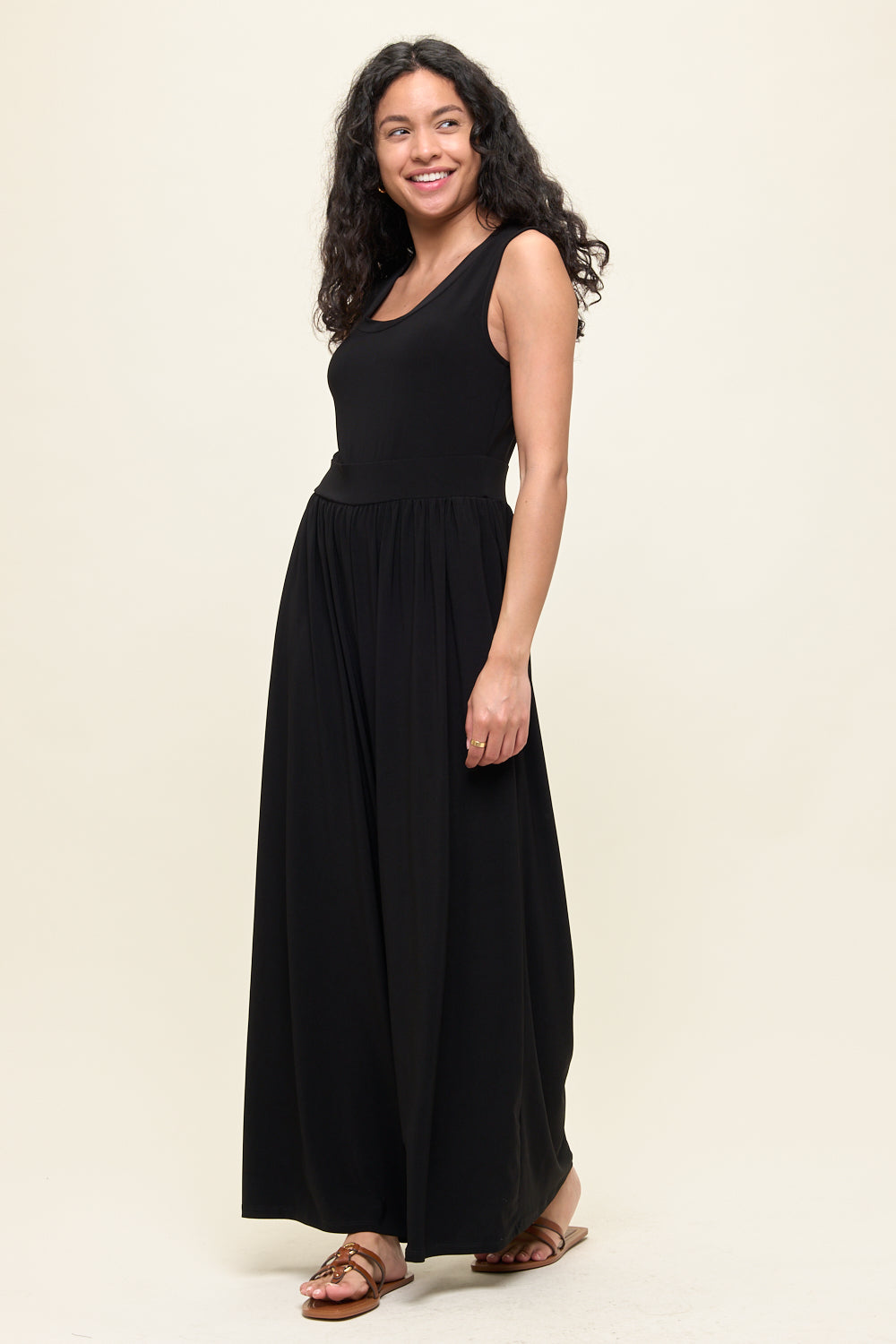 Janina Sleeveless Knit Jumpsuit