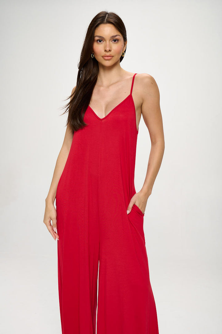 Alaiya Knit Strappy Jumpsuit