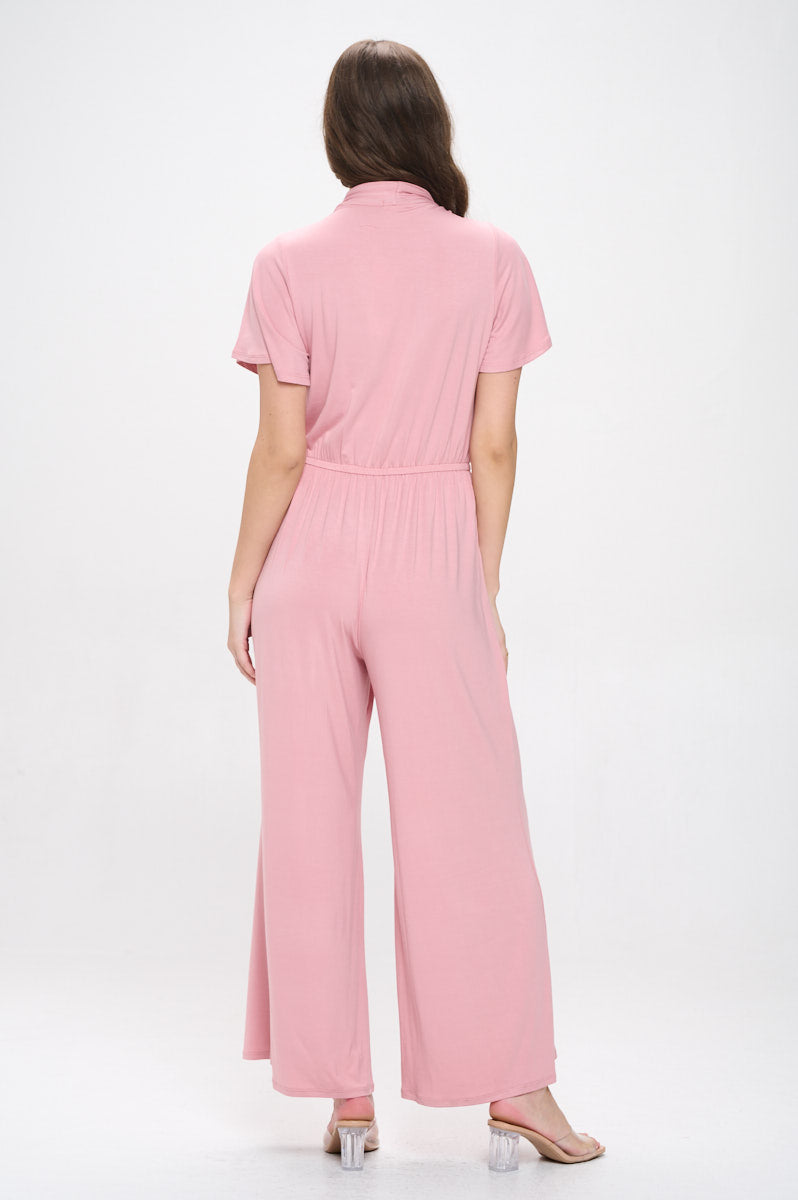 Tiffany Flutter Sleeve Knit Jumpsuit