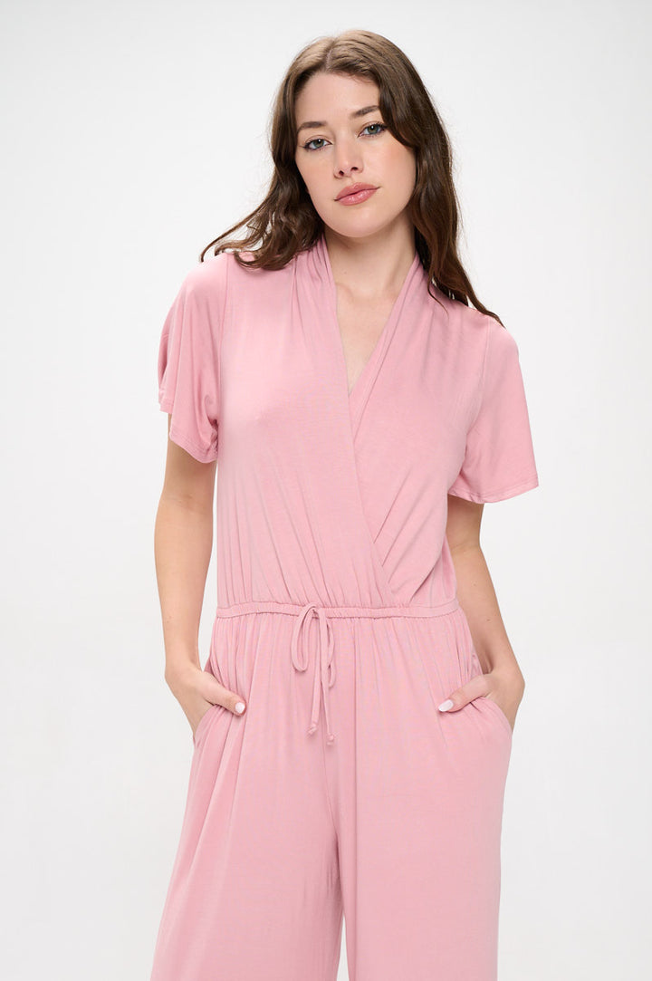 Tiffany Flutter Sleeve Knit Jumpsuit