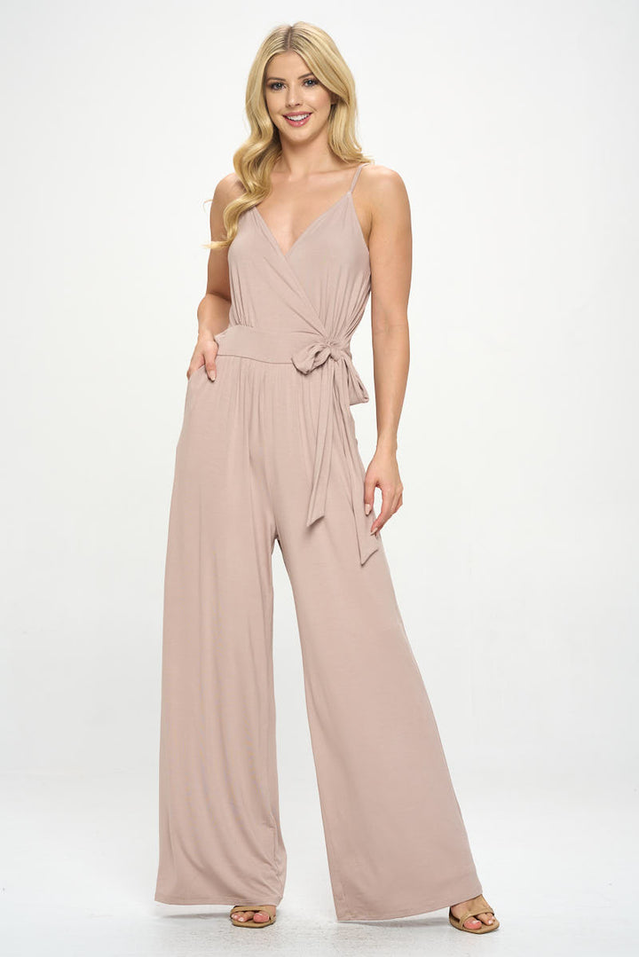 Bridget Side Tie Strappy Jumpsuit w/ Pockets