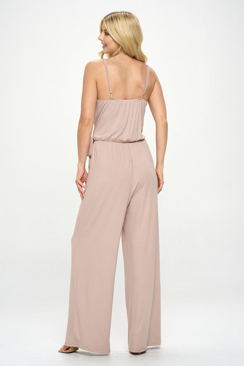 Bridget Side Tie Strappy Jumpsuit w/ Pockets