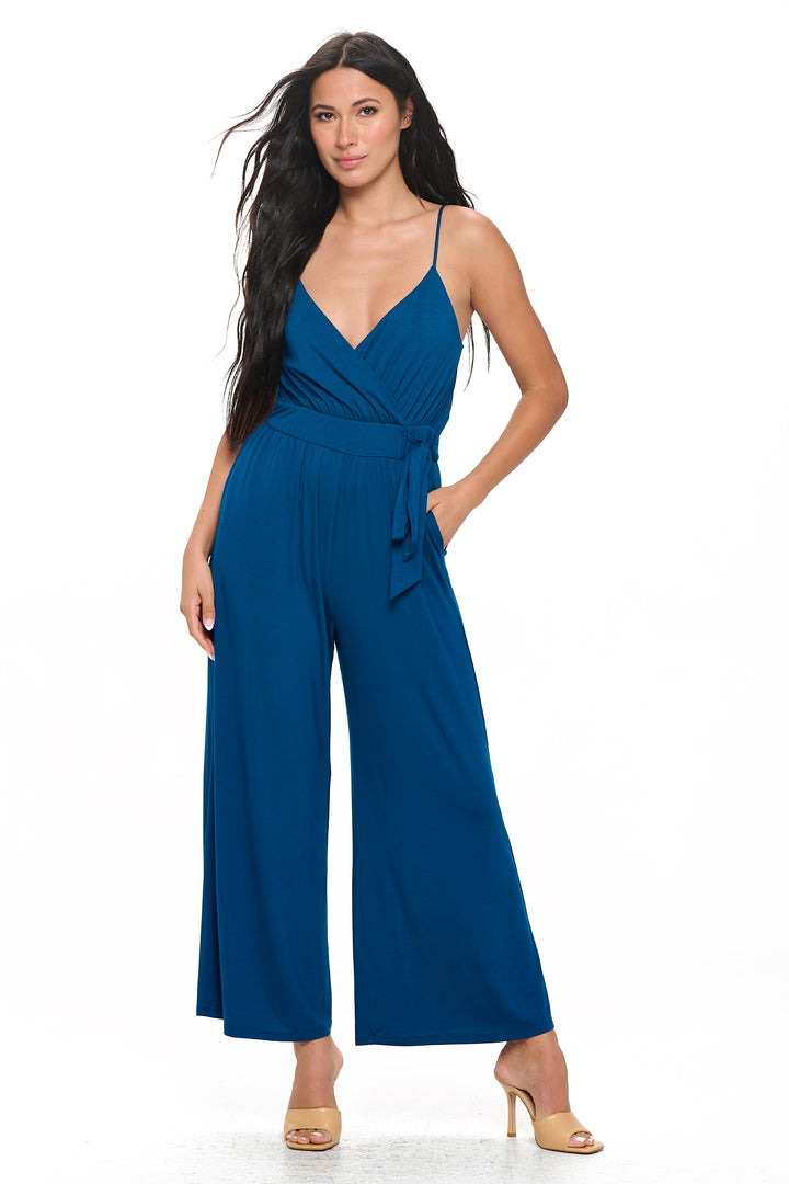 Bridget Side Tie Strappy Jumpsuit w/ Pockets