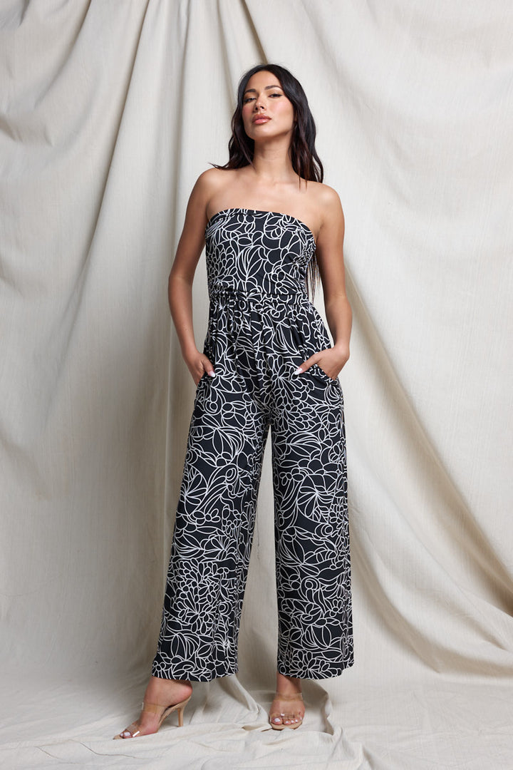 Kara Strapless Knit Jumpsuit