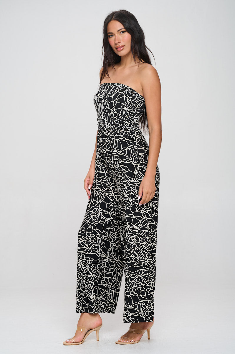 Kara Strapless Knit Jumpsuit