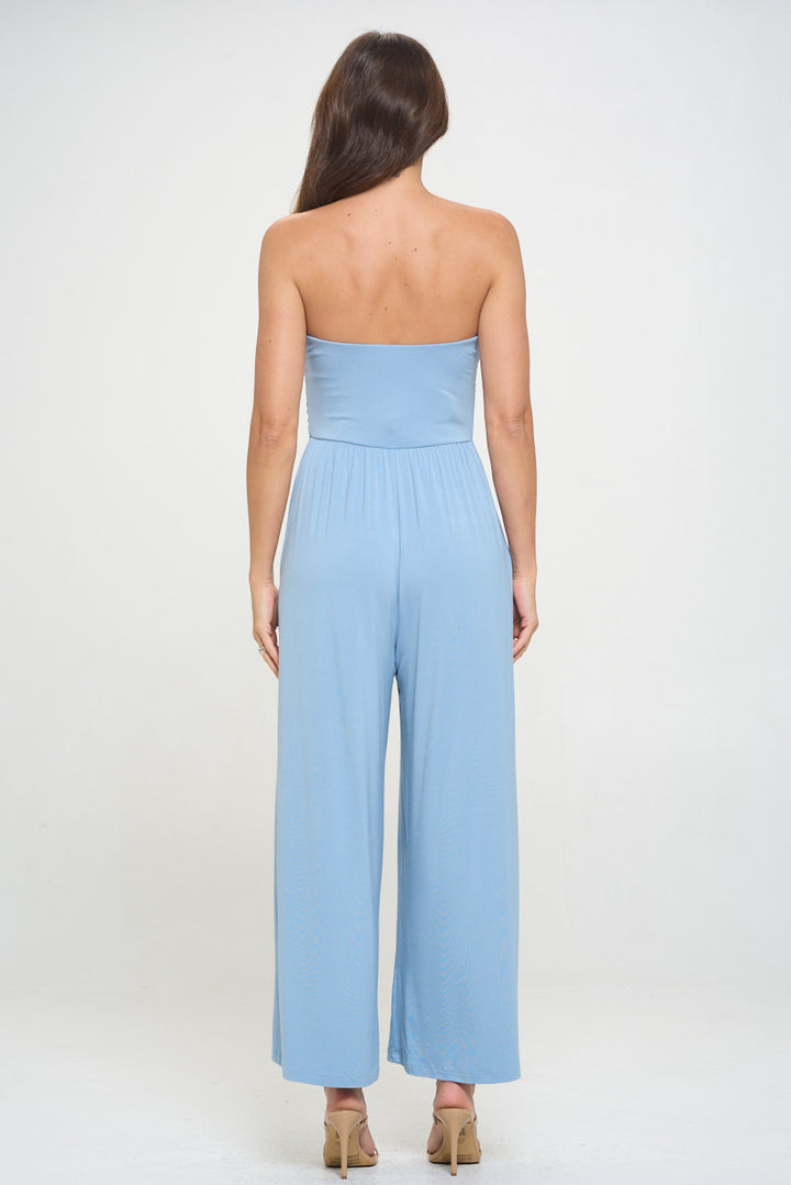 Kara Strapless Knit Jumpsuit